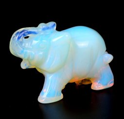 Opal elephant figurine